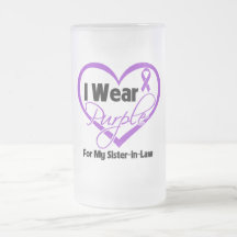 I Wear Purple Heart Ribbon - Sister-in-Law Coffee Mug