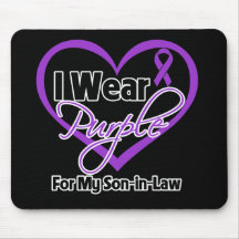 I Wear Purple Heart Ribbon - Son-in-Law Mousepad