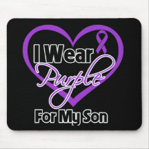 I Wear Purple Heart Ribbon - Son Mousepad