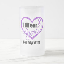 I Wear Purple Heart Ribbon - Wife Mugs