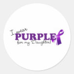I Wear Purple Round Sticker