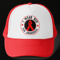 I WEAR RED... For awareness hats