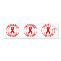I Wear Red For Hope Bumper Stickers