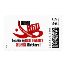 I Wear Red For My Best Friend's Heart 33 Stamp