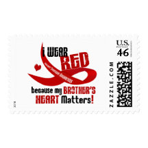 I Wear Red For My Brother's Heart 33 Stamp