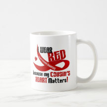 I Wear Red For My Cousin's Heart 33 Mug
