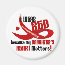 I Wear Red For My Daughter 33 Magnet