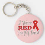 I Wear Red For My Friend (Red Ribbon) Keychain