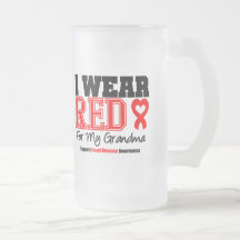 I Wear Red For My Grandma Coffee Mugs