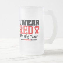 I Wear Red For My Niece Mugs