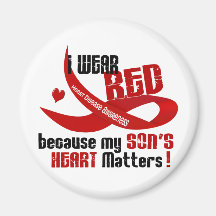 I Wear Red For My Son 33 Refrigerator Magnets