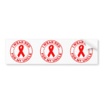 I Wear Red For My Uncle Bumper Stickers