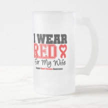 I Wear Red For My Wife Mug