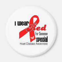 I Wear Red For Someone Special Heart Disease Fridge Magnet