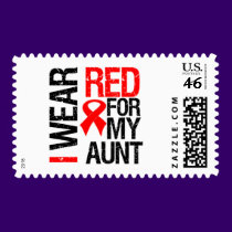 I Wear Red Ribbon For My Aunt stamps
