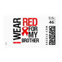 I Wear Red Ribbon For My Brother Stamps