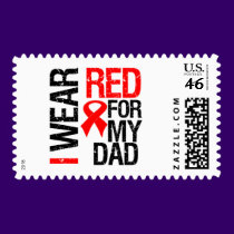 I Wear Red Ribbon For My Dad stamps