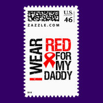 I Wear Red Ribbon For My Daddy stamps