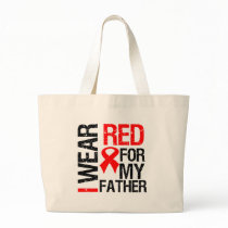 I Wear Red Ribbon For My Father Tote Bag