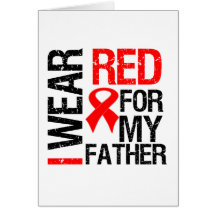 I Wear Red Ribbon For My Father Card