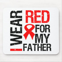 I Wear Red Ribbon For My Father Mouse Mat