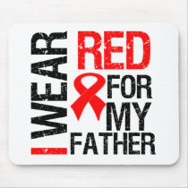 I Wear Red Ribbon For My Father Mouse Mat