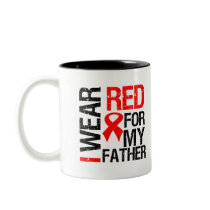 I Wear Red Ribbon For My Father Coffee Mugs
