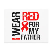 I Wear Red Ribbon For My Father Postcard