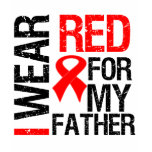 I Wear Red Ribbon For My Father t-shirts