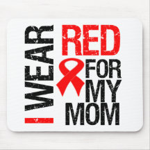 I Wear Red Ribbon For My Mom Mouse Pads