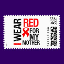 I Wear Red Ribbon For My Mother stamps