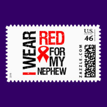 I Wear Red Ribbon For My Nephew stamps