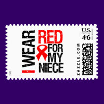 I Wear Red Ribbon For My Niece postage