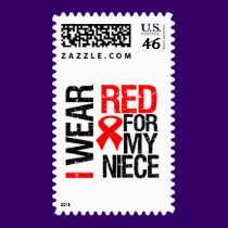 I Wear Red Ribbon For My Niece stamps