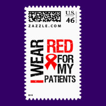 I Wear Red Ribbon For My Patients stamps