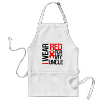 I Wear Red Ribbon For My Uncle Aprons