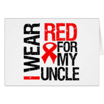 I Wear Red Ribbon For My Uncle Card
