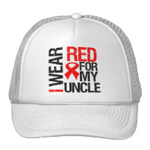 I Wear Red Ribbon For My Uncle Mesh Hat