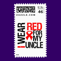 I Wear Red Ribbon For My Uncle stamps