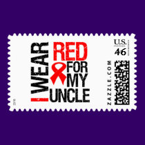 I Wear Red Ribbon For My Uncle stamps