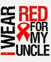 I Wear Red Ribbon For My Uncle Tshirts