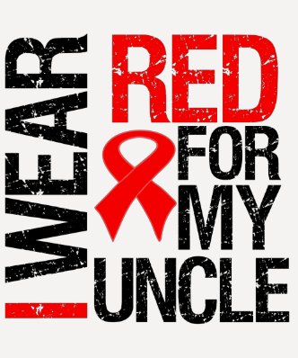 I Wear Red Ribbon For My Uncle Tshirts