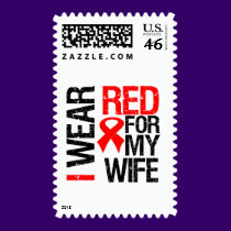 I Wear Red Ribbon For My Wife stamps