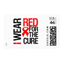 I Wear Red Ribbon For The Cure Stamp