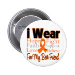 I Wear Ribbon Collage Best Friend - Leukemia Pins