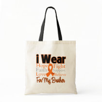 I Wear Ribbon Collage Brother - Leukemia Bag