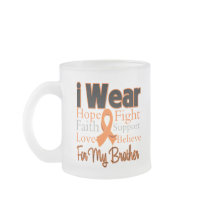 I Wear Ribbon Collage Brother - Leukemia Coffee Mugs