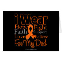 I Wear Ribbon Collage Dad - Leukemia Card