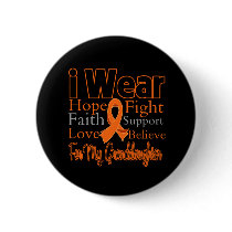 I Wear Ribbon Collage Granddaughter - Leukemia Button