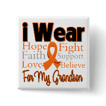 I Wear Ribbon Collage Grandson - Leukemia Pins